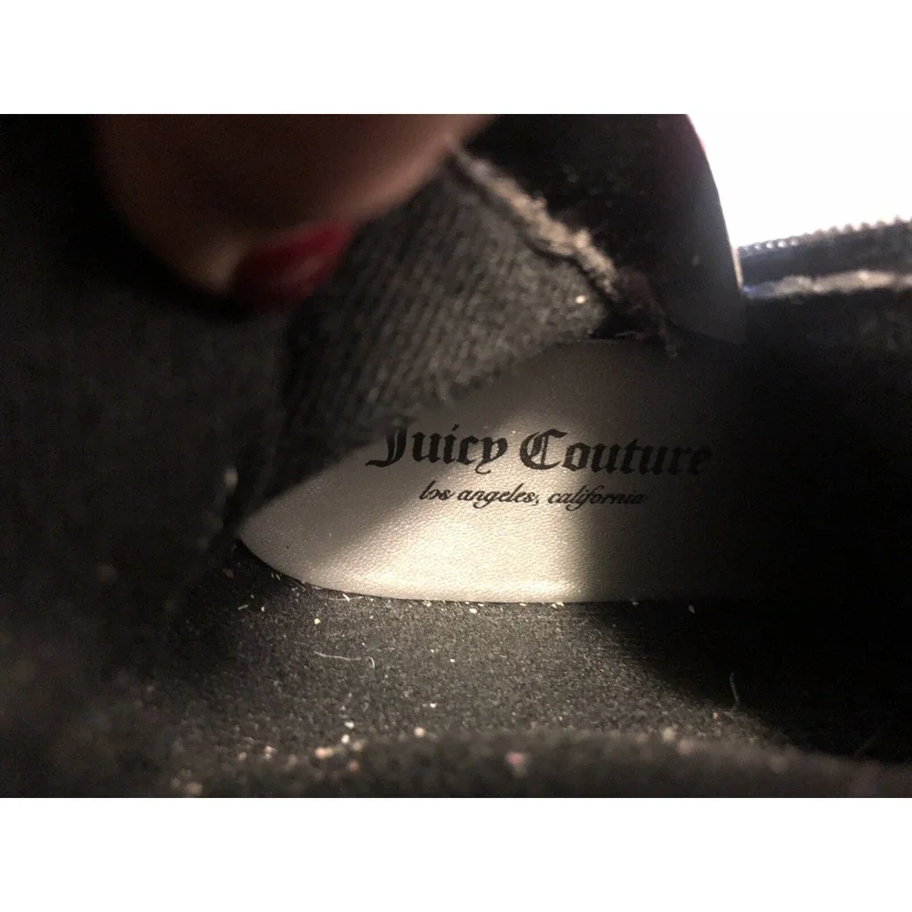 Juicy Couture Young Miss Girl Size 4 Boots Black Zip Up -12